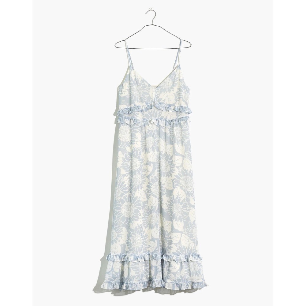 Madewell Ruffle Cami Dress in Sunflower Season